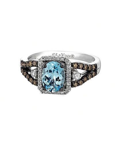 Le Vian 14k 1.47 Ct. Tw. Diamond & Aquamarine Ring - Multicolour
