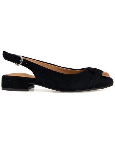 Gentle Souls By Kenneth Cole Athena Suede Flat - Black
