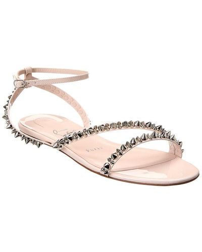 Christian Louboutin Mafaldina Spikes Patent Sandal - Pink