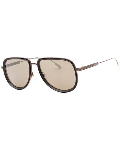 Zegna Ez0218 57mm Sunglasses - Metallic