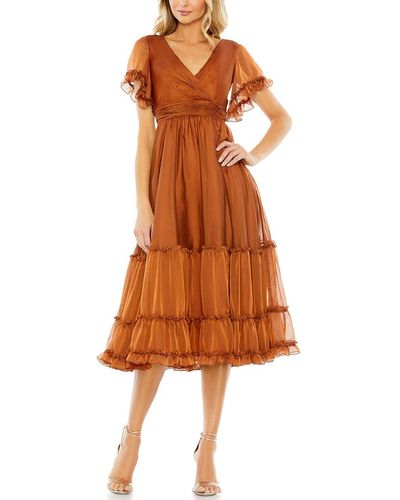 Mac Duggal Cocktail Dress - Orange