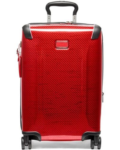 Tumi Tegra Lite International Expandable Leather-trim Carry-on - Red