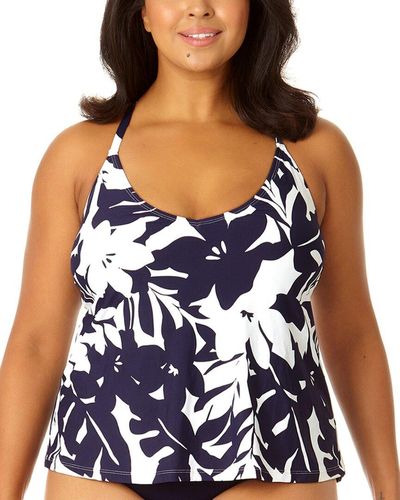 Anne Cole Easy Tri Tankini - Blue