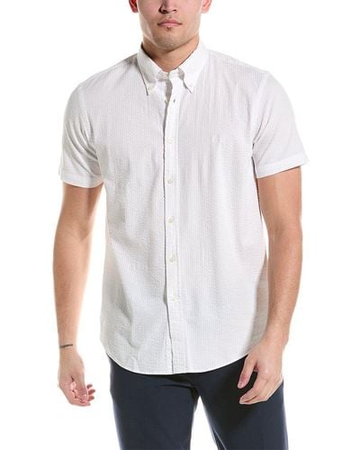 Brooks Brothers Seersucker Regular Fit Woven Shirt - White