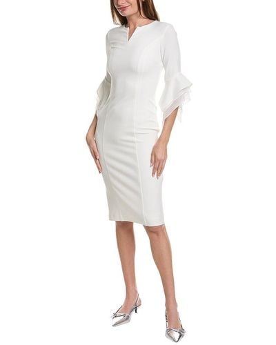 Joseph Ribkoff Crepe Sheath Dress - White