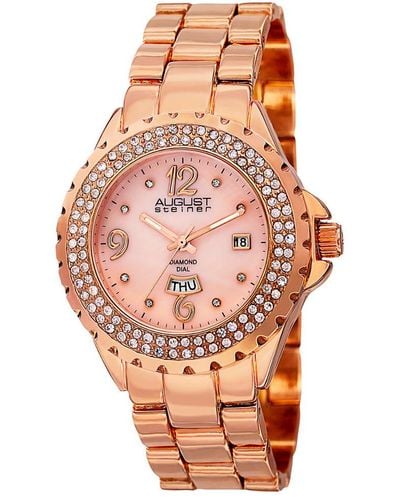 August Steiner Diamond Watch - Pink