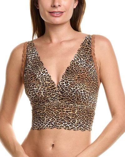 Cosabella Never Say Never Printed Curvy Plunge Bralette - Black