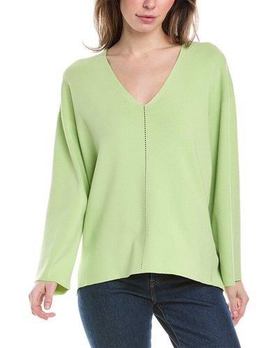 Lafayette 148 New York V-neck Sweater - Green