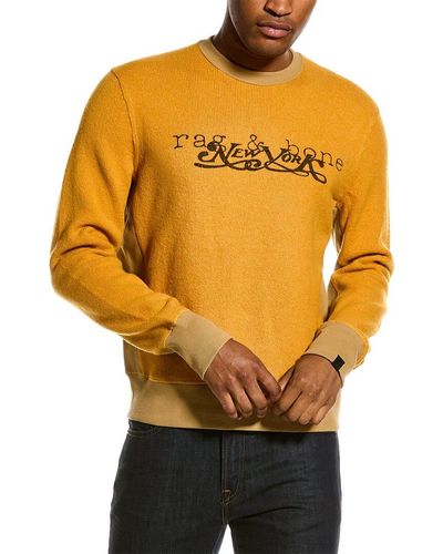 Rag & Bone Reversible Ny Wool-blend Sweatshirt - Yellow
