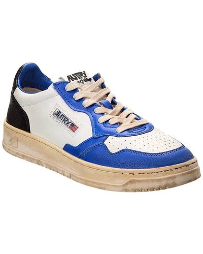 Autry Leather Trainer - Blue