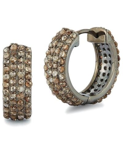 Banji Jewelry Silver 2.35 Ct. Tw. Diamond Earrings - Metallic