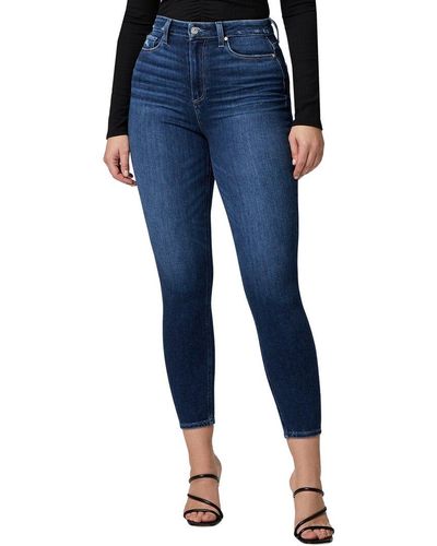 PAIGE Cheeky Emotion Distressed Ankle Skinny Jean - Blue