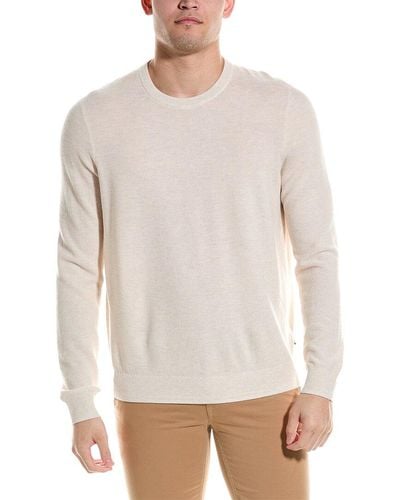 Ted Baker Reson Regular Fit Wool-blend Crewneck Sweater - White