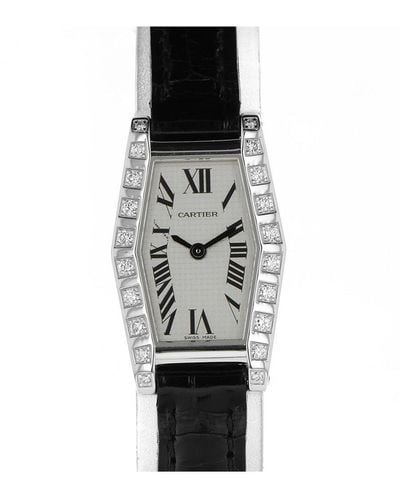 Cartier Hexagonal Lanieres Diamond Watch (Authentic Pre-Owned) - Grey