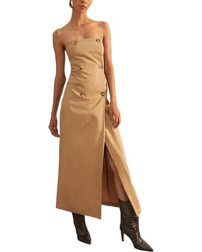 Trendyol Fitted Maxi Dress - Natural