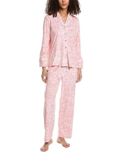 Carole Hochman 2pc Pajama Pant Set - Pink