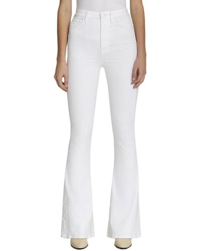 7 For All Mankind Ultra High Rise Skinny Flare Bw6 Jean - White