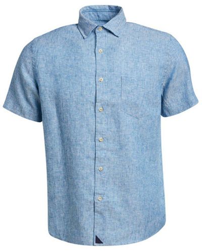 UNTUCKit Slim Fit Wrinkle-resistant Cameron Linen Shirt - Blue