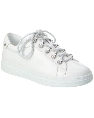 Jimmy Choo Antibes/f Leather Trainer - White