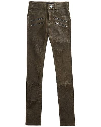 PAIGE Edgemont Leather Pant - Gray