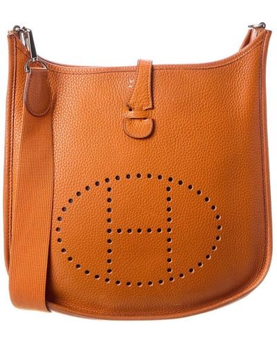 Hermès Taurillon Leather Evelyne Ii Pm (authentic Pre-owned) - Orange