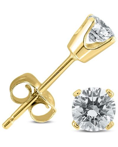 Monary 14k 0.59 Ct. Tw. Diamond Earrings - Metallic