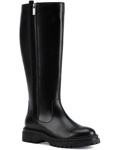 Geox Iridea Leather Boot - Black