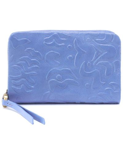 Hobo International Eliza Small Zip Around Leather Wallet - Blue