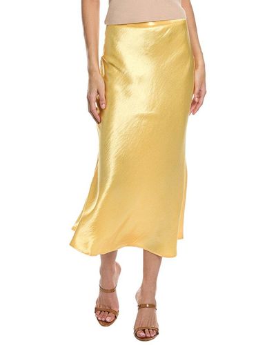 AIDEN Satin Skirt - Yellow