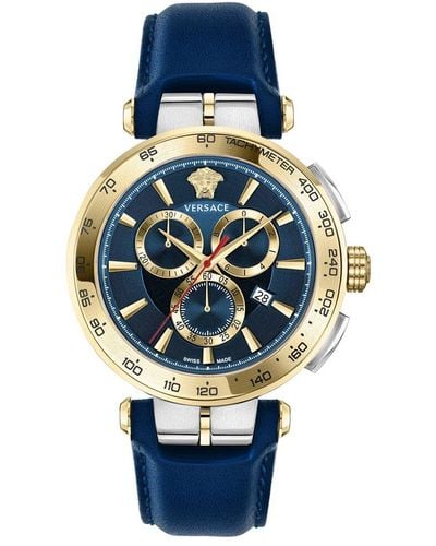 Versace Aion Chrono Watch - Blue
