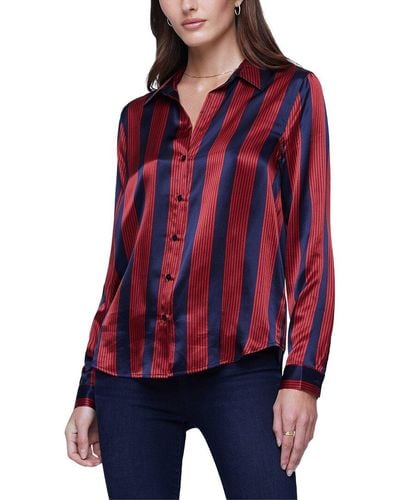 L'Agence Tyler Silk Blouse - Red