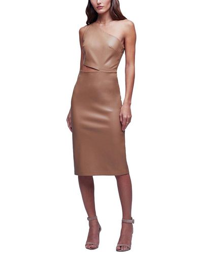 L'Agence Aliyah Cutout Dress - Brown