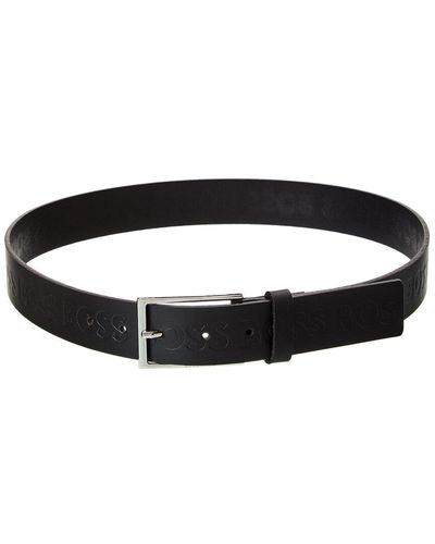 BOSS Ulrik Leather Belt - Black