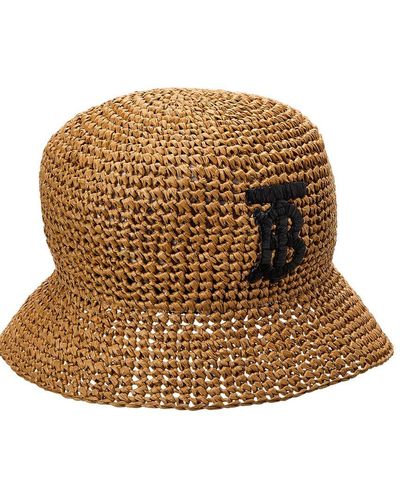 Burberry Monogram Patch Bucket Hat - Brown