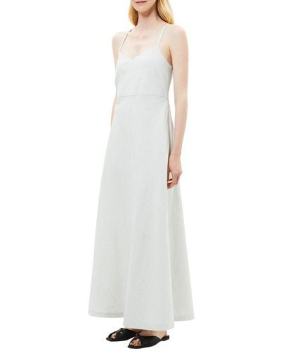Theory Haranna Linen-blend Maxi Dress - White