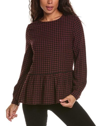 Beach Lunch Lounge Beachlunchlounge Mila Plaid Top - Brown