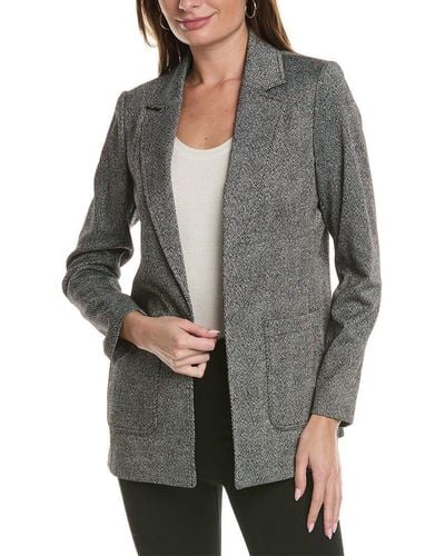 Anne Klein Notch Collar Jacket - Gray