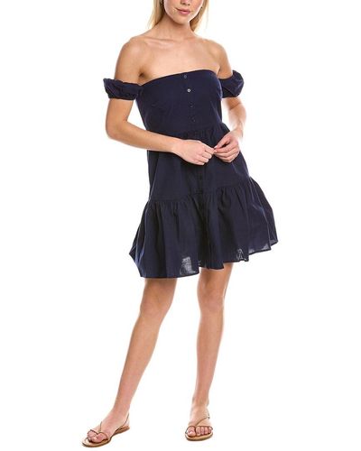 1.STATE Button Front Dress - Blue