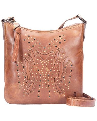 Frye Shelby Studded Leather Swing Pack - Pink