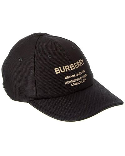 Burberry Horseferry Motif Baseball Cap - Black