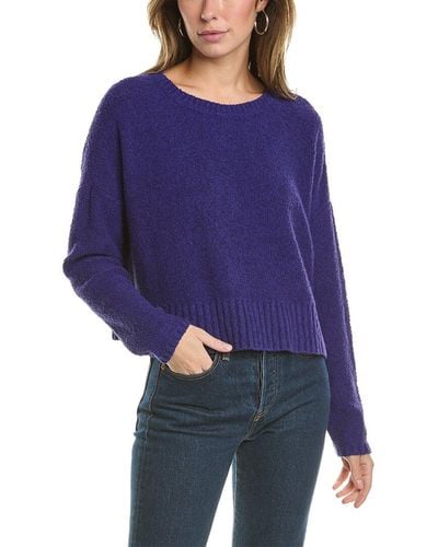 Eileen Fisher Boxy Cashmere-blend Top - Blue