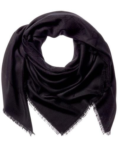 Dior Blossom Silk & Wool-blend Scarf - Black