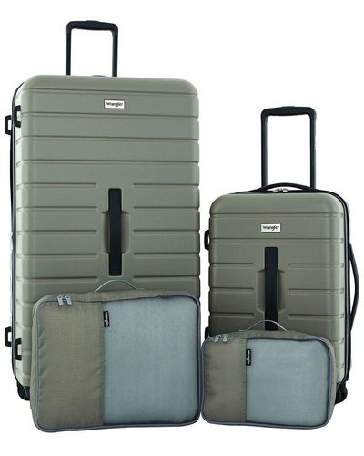 Wrangler Road Warrior 4Pc Expandable Luggage Set - Black
