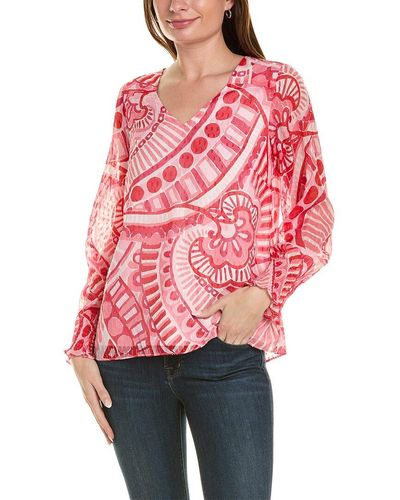 Sail To Sable V-neck Top - Red