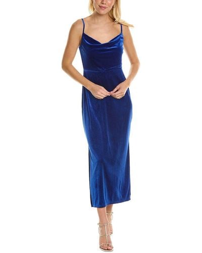 Taylor Stretch Velvet Maxi Dress - Blue
