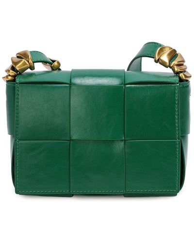 Tiffany & Fred Paris Woven Leather Crossbody - Green