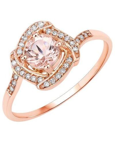 Diana M. Jewels Fine Jewelry 14k Rose Gold 0.49 Ct. Tw. Diamond & Morganite Ring - White
