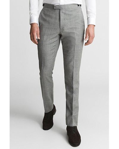 Reiss Buxley Wedding Suit Wool Trouser - Grey
