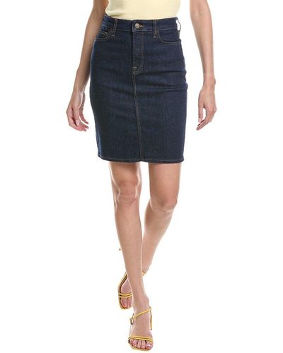 7 For All Mankind Easy Pencil Skirt - Blue