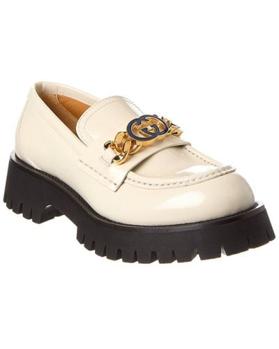 Gucci GG Leather Loafer - White